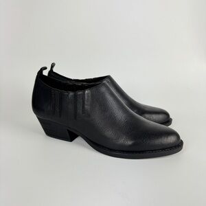 Nine West Black Leather Ankle Booties